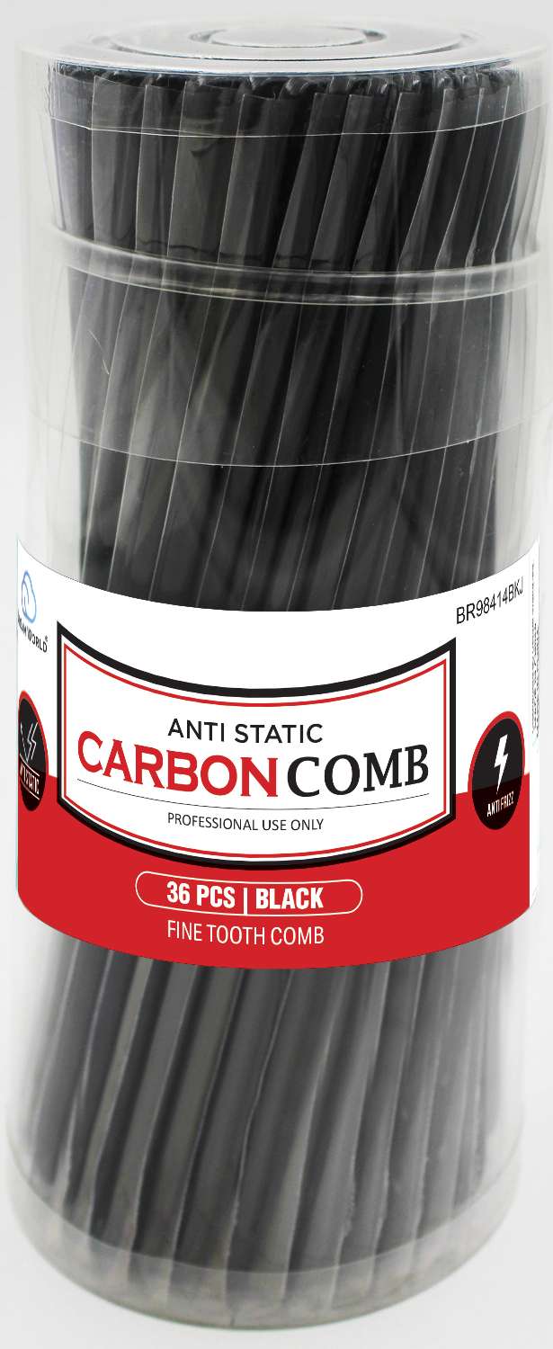 Dream World Anti Static Carbon Comb Black 36 Pcs Jar