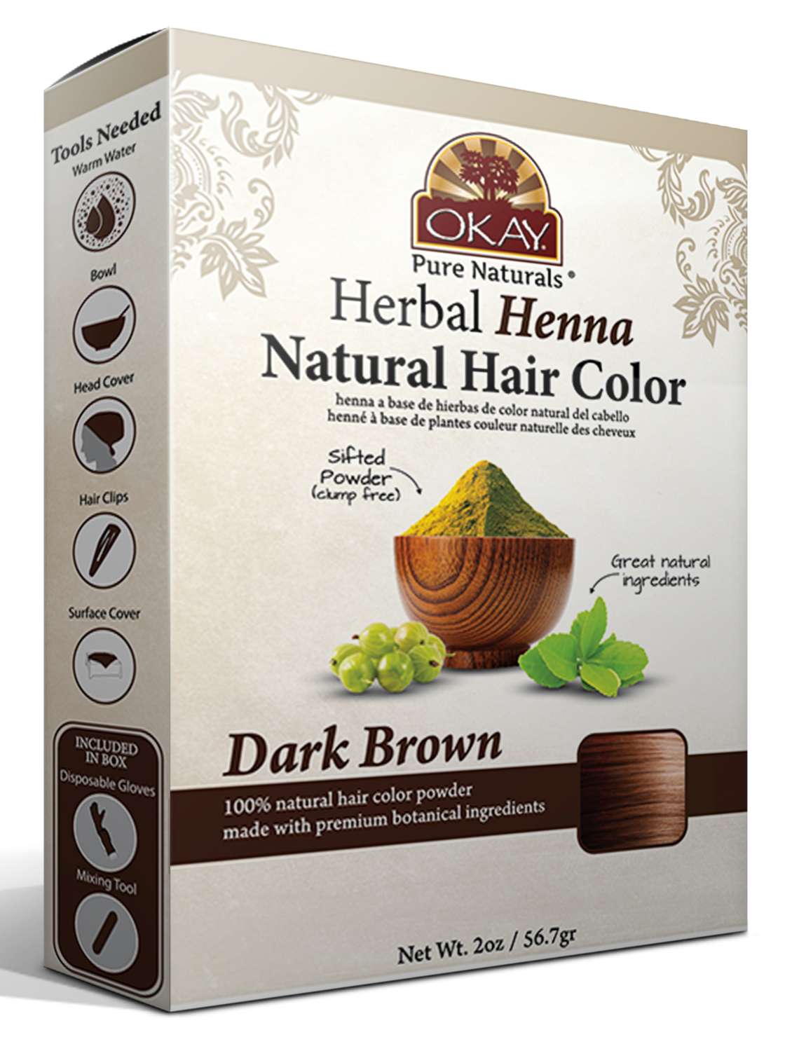 OKAY HENNA H/COLOR DARK BROWN