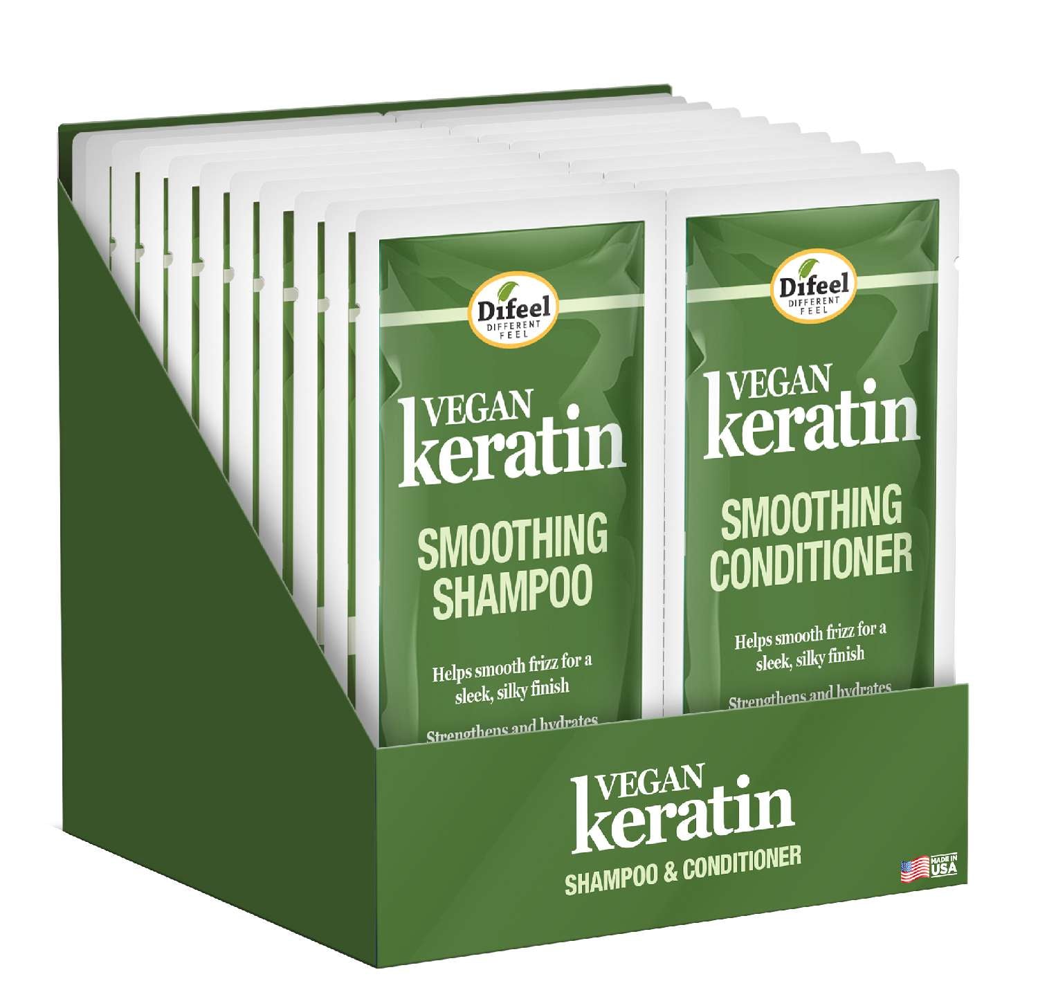 S/F SHAM/COND 12PK VEGAN KERATIN